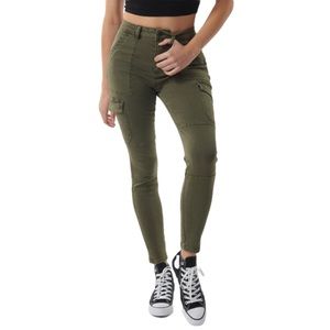 Green Skinny Cargo Pants